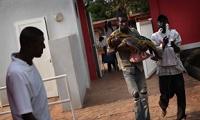  girl out of hiding Muslim quarter of a village west of Bangui 